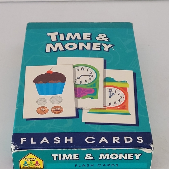 Time & Money Flash Cards School Zone Publishing Elementary Home School Study. En - Picture 2 of 4